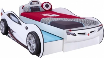 CARBED Кровать-машина Coupe с выдвижной кроватью White 20.03.1310.00 в Козульке - kozulka.mebel54.com | фото