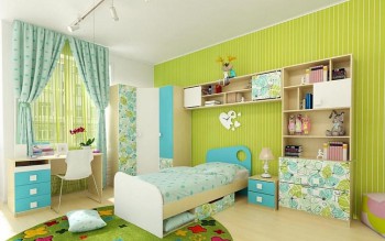 Детская комната Твит (Белый/Зеленый/корпус Клен) в Козульке - kozulka.mebel54.com | фото