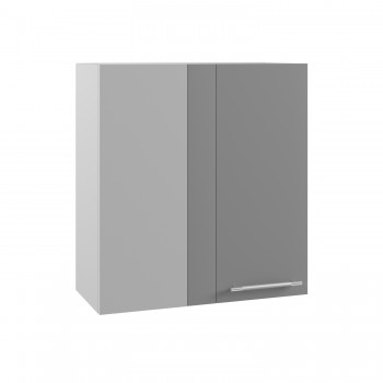 Гарда ПУ 650 шкаф верхний угловой (Белый Эмалит/корпус Серый) в Козульке - kozulka.mebel54.com | фото