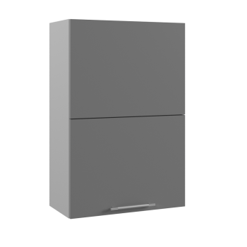 Гарда ВПГПМ 600 шкаф верхний высокий Blum Aventos (Белый Эмалит/корпус Серый) в Козульке - kozulka.mebel54.com | фото