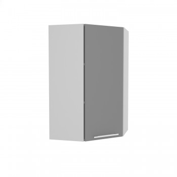 Гарда ВПУ 550 шкаф верхний угловой высокий (Белый Эмалит/корпус Серый) в Козульке - kozulka.mebel54.com | фото