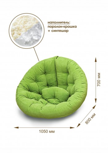 Кресло для отдыха "Форест" (велюр текстура лайм)/осн. в Козульке - kozulka.mebel54.com | фото