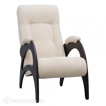 Кресло для отдыха Неаполь Модель 9 без лозы (Венге-эмаль/Ткань Ваниль Verona Vanilla) в Козульке - kozulka.mebel54.com | фото