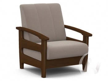 Кресло для отдыха Омега (орех лак/CATANIA COCOA) в Козульке - kozulka.mebel54.com | фото