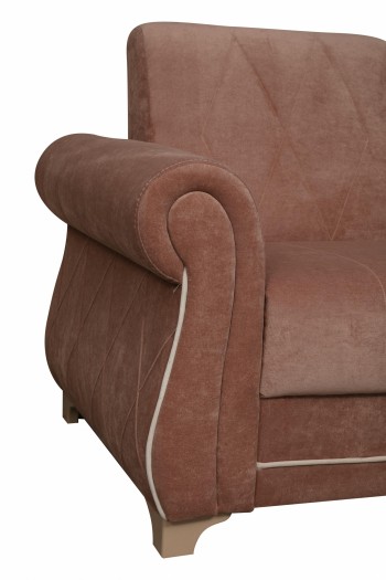 Кресло для отдыха "Порто" (велюр киви корица / микровельвет крем) в Козульке - kozulka.mebel54.com | фото