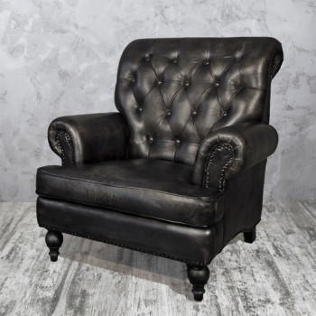 Кресло кожаное Лофт Аристократ в Козульке - kozulka.mebel54.com | фото