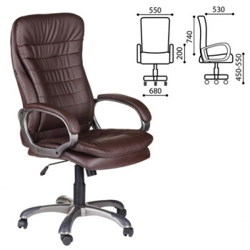 Кресло офисное BRABIX Omega EX-589 (коричневое) в Козульке - kozulka.mebel54.com | фото