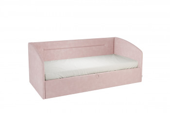 Кровать 0.9 Альба Софа (Нежно-розовый велюр) в Козульке - kozulka.mebel54.com | фото