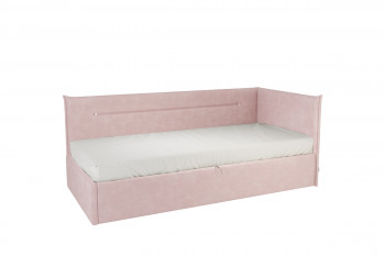 Кровать 0.9 Альба Тахта (Нежно-розовый велюр) в Козульке - kozulka.mebel54.com | фото