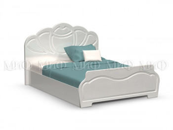 Кровать 1,4м Гармония (Белый/Белый глянец) в Козульке - kozulka.mebel54.com | фото