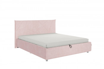 Кровать 1,6 Квест (Нежно-розовый велюр/под-мех) в Козульке - kozulka.mebel54.com | фото