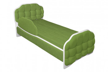 Кровать 160 Атлет 76 Зелёный (мягкий бортик) в Козульке - kozulka.mebel54.com | фото