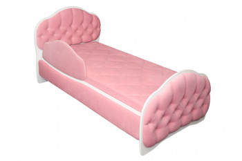 Кровать 160 Гармония 36 Светло-розовый (мягкий бортик) в Козульке - kozulka.mebel54.com | фото