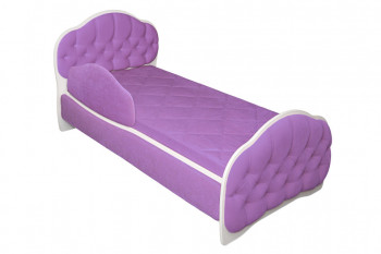 Кровать 160 Гармония 67 Светло-фиолетовый (мягкий бортик) в Козульке - kozulka.mebel54.com | фото