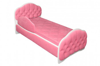 Кровать 160 Гармония 89 Розовый (мягкий бортик) в Козульке - kozulka.mebel54.com | фото