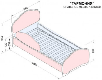 Кровать 180 Гармония 31 Светло-сиреневый (мягкий бортик) в Козульке - kozulka.mebel54.com | фото
