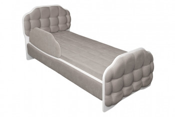 Кровать 190 Атлет Lux 96 Серый (мягкий бортик) в Козульке - kozulka.mebel54.com | фото