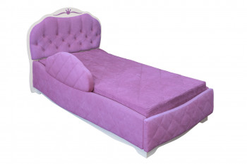 Кровать 190 Гармония Lux 67 Светло-фиолетовый (мягкий бортик) в Козульке - kozulka.mebel54.com | фото