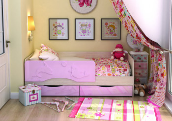 Кровать Алиса КР-812 1,6 Белфорд/Розовый металлик в Козульке - kozulka.mebel54.com | фото
