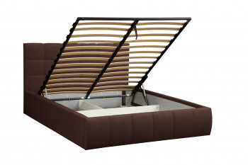 Кровать "Диана" ш. 1600 (Н=1010мм) (жаккард шоколад) в Козульке - kozulka.mebel54.com | фото