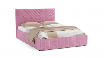 Кровать Гамма ш. 1400 (без основания для хранения) (велюр тенерифе розовый) в Козульке - kozulka.mebel54.com | фото