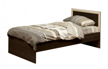 Кровать одинарная 21.55 (шир. 900) с настилом (венге/профиль дуб линдберг)/осн. в Козульке - kozulka.mebel54.com | фото