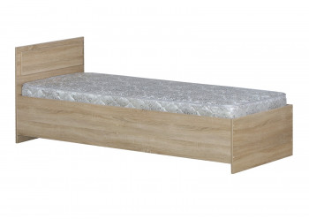 Кровать одинарная 800-2 без матраса (прямые спинки) Дуб Сонома в Козульке - kozulka.mebel54.com | фото
