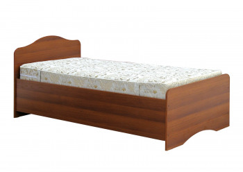 Кровать одинарная 900-1 без матраса (круглые спинки) Орех Таволато в Козульке - kozulka.mebel54.com | фото