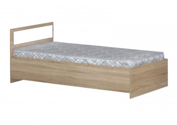 Кровать одинарная 900-2 без матраса (прямые спинки) Дуб Сонома в Козульке - kozulka.mebel54.com | фото