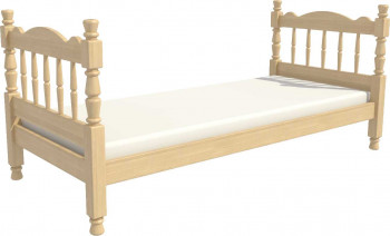 Кровать одинарная Аленка из массива сосны 800*1890 Сосна в Козульке - kozulka.mebel54.com | фото