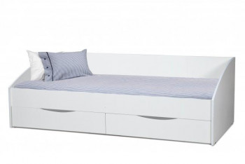 Кровать одинарная "Фея - 3" (симметричная) New/(белый / белый / ДВПО: белый) в Козульке - kozulka.mebel54.com | фото