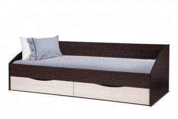 Кровать одинарная "Фея - 3" (симметричная) New (венге / вудлайн кремовый / ДВПО: белый) в Козульке - kozulka.mebel54.com | фото