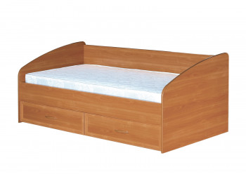 Кровать с ящиками с задней спинкой 900-1 без матраса Вишня Оксфорд в Козульке - kozulka.mebel54.com | фото