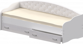 Кровать Софа-7 с мягкой спинкой (800х1900) Белый в Козульке - kozulka.mebel54.com | фото