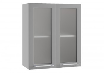 Лофт ПС 600 шкаф верхний со стеклом (Дуб бурый/корпус Серый) в Козульке - kozulka.mebel54.com | фото
