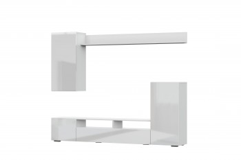 Мебель для гостиной МГС 4 (Белый/Белый глянец) в Козульке - kozulka.mebel54.com | фото