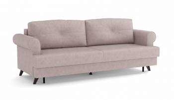 Оливер / диван - кровать 3-х местн. (еврокнижка) (велюр велутто пастельно-розовый 11 / велюр велутто в Козульке - kozulka.mebel54.com | фото