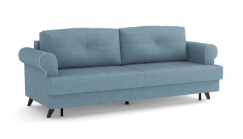 Оливер / диван - кровать 3-х местн. (еврокнижка) (велюр велутто серо-голубой в Козульке - kozulka.mebel54.com | фото