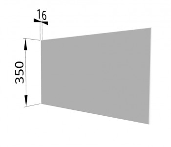 Панель торцевая (для шкафа горизонтального глубокого) ГПГ Ройс (Белый софт) в Козульке - kozulka.mebel54.com | фото