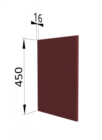 Панель торцевая (для шкафа горизонтального высокого) ВПГ Квадро (Красная кожа) в Козульке - kozulka.mebel54.com | фото