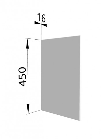 Панель торцевая (для шкафа горизонтального высокого) ВПГ Ройс (Белый софт) в Козульке - kozulka.mebel54.com | фото