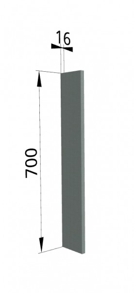 Панель торцевая ПТ 400 Квадро (для шкафа торцевого верхнего) Нарцисс в Козульке - kozulka.mebel54.com | фото