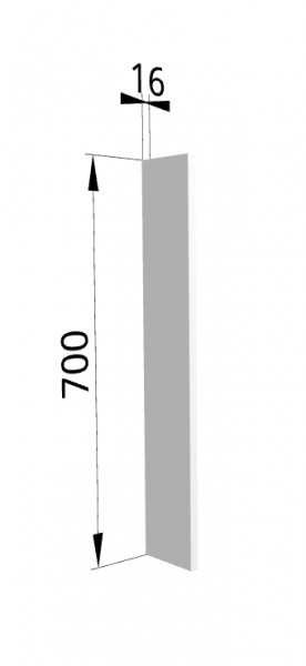 Панель торцевая ПТ 400 Ройс (для шкафа торцевого верхнего) Белый софт в Козульке - kozulka.mebel54.com | фото