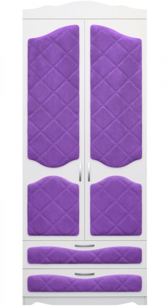 Шкаф 2-х створчатый с ящиками серии Иллюзия 32 Фиолетовый в Козульке - kozulka.mebel54.com | фото