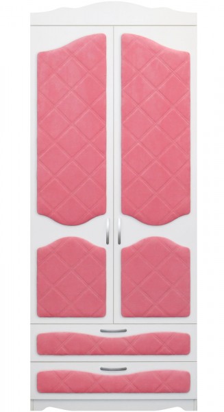 Шкаф 2-х створчатый с ящиками серии Иллюзия 89 Розовый в Козульке - kozulka.mebel54.com | фото
