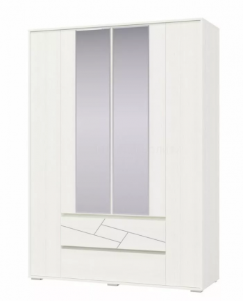 Шкаф 4-х дверный с ящиками Аделина 1600 Рамух белый в Козульке - kozulka.mebel54.com | фото