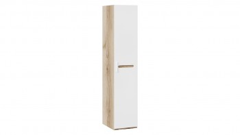 Шкаф для белья с 1-ой дверью «Фьюжн» Дуб Делано/Белый глянец в Козульке - kozulka.mebel54.com | фото