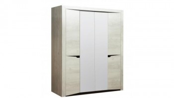 Шкаф для одежды "Лючия" (4-х дв.) (венге / белый) в Козульке - kozulka.mebel54.com | фото