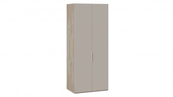 Шкаф для одежды с 2 глухими дверями «Эмбер» Баттл Рок/Серый глянец в Козульке - kozulka.mebel54.com | фото