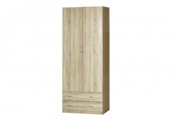 Шкаф для платья и белья 2-х дверный без зеркала Дуб Сонома в Козульке - kozulka.mebel54.com | фото